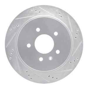 Cadillac CTS Brake Rotor (1) - Rear Right - R1 Concepts - Drilled & Slotted - Silver - `03-`11 Cadillac CTS Brake Rotor (1) - Rear Right - R1 Concepts - Drilled & Slotted - Silver - `03-`11